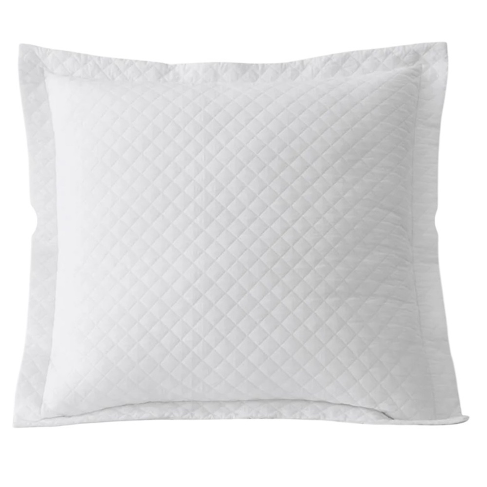 The Company Store LH Norfolk Premium Egyptian Cotton Sateen Euro Sham White #1